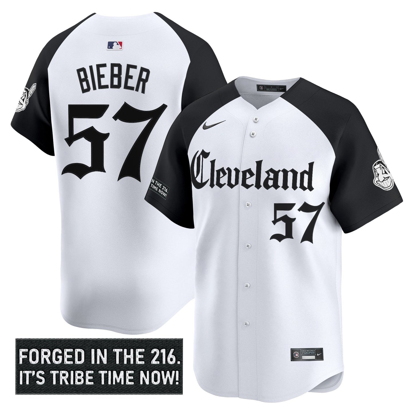 Men's Cleveland Indians 'Gothic Iron Edition' Vapor Premier Limited Jersey - All Stitched
