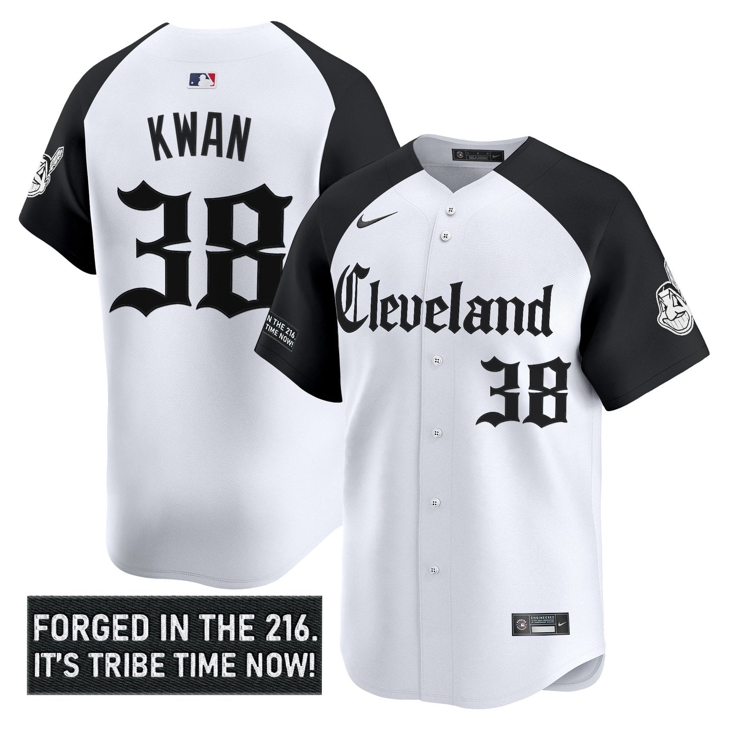 Men's Cleveland Indians 'Gothic Iron Edition' Vapor Premier Limited Jersey - All Stitched