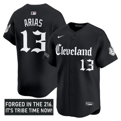 Men's Cleveland Indians 'Gothic Iron Edition' Vapor Premier Limited Jersey - All Stitched