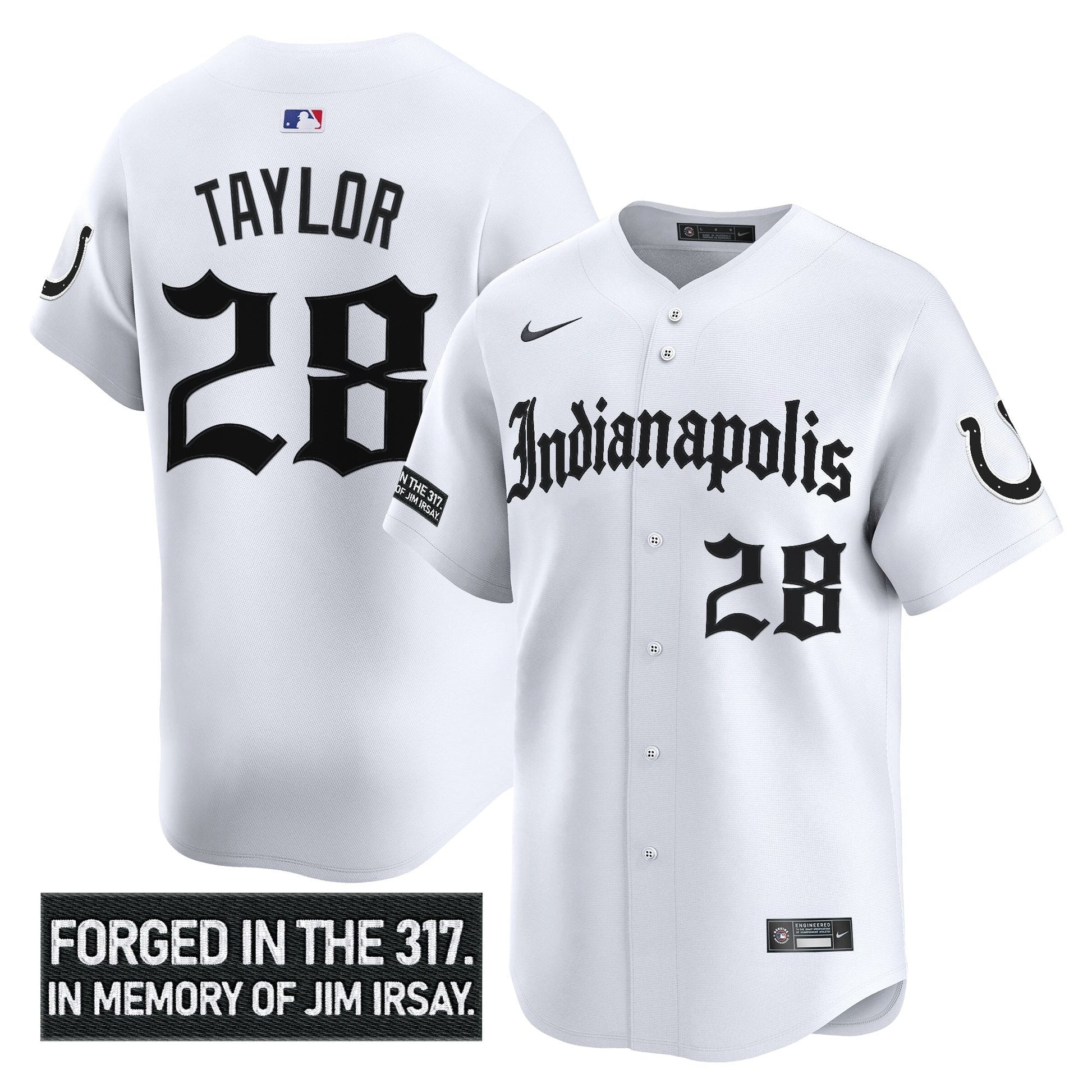 Men's Indianapolis Colts 'Jim Irsay Tribute' Vapor Baseball Jersey - All Stitched