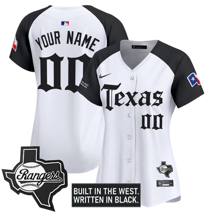 Texas Rangers 'Gothic Frontier Edition' Vapor Premier Limited Custom Jersey - All Stitched