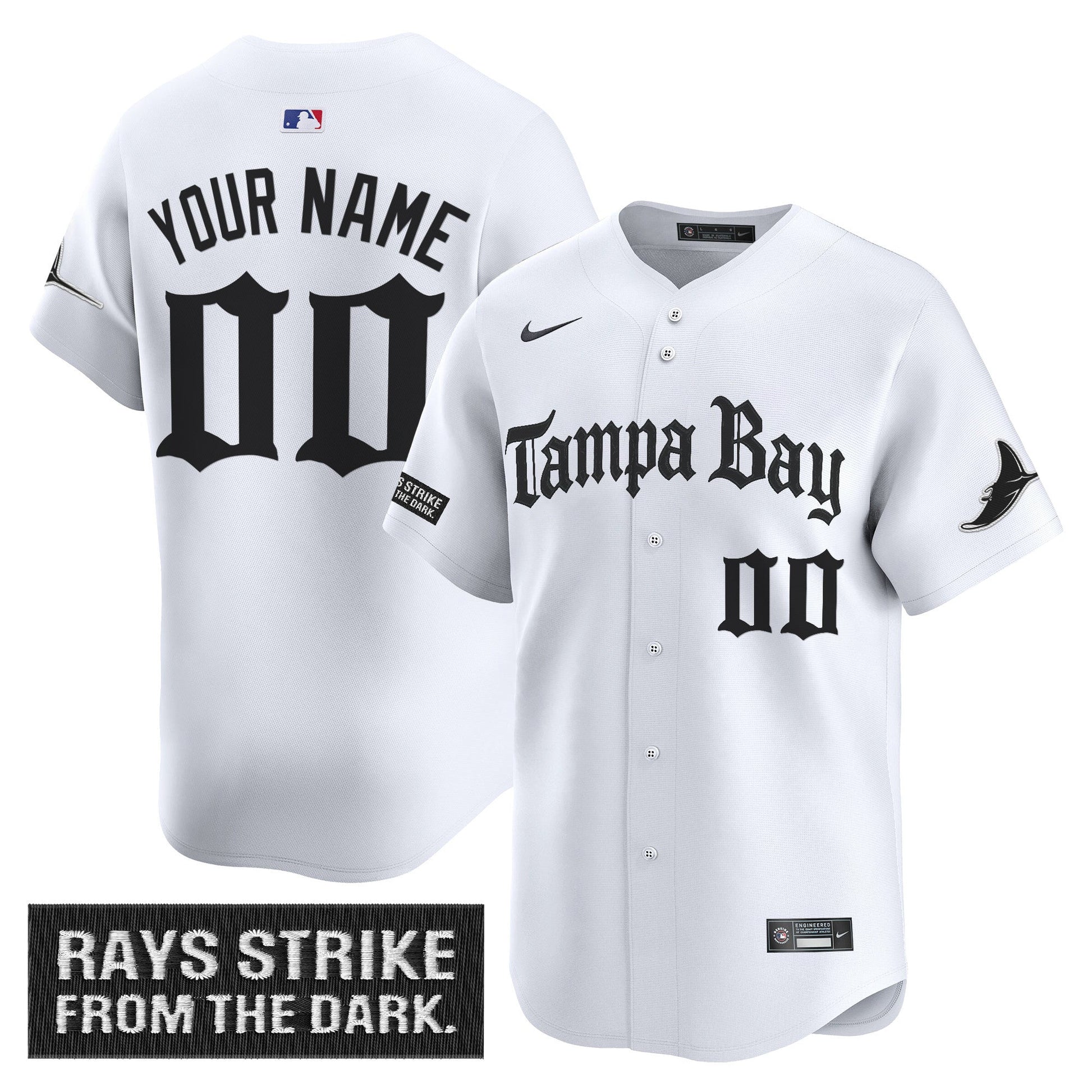 Tampa Bay Rays 'Gothic Deepwater Edition' Vapor Premier Limited Custom Jersey - All Stitched