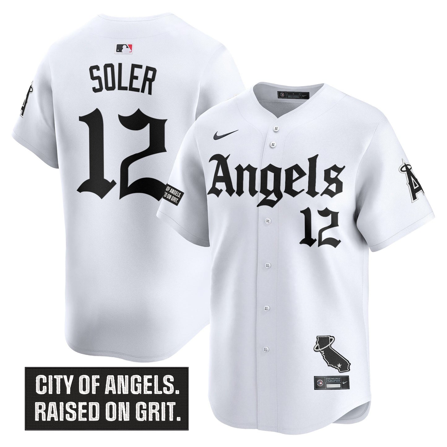 Men's Los Angeles Angels 'Gothic Halo Edition' Vapor Premier Limited Jersey - All Stitched