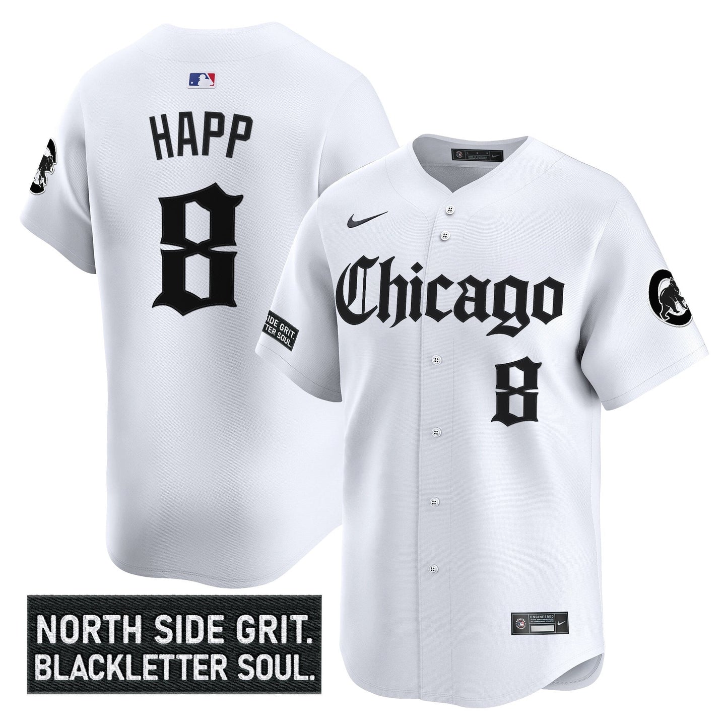 Men's Chicago Cubs 'Gothic North Side Edition' Vapor Premier Limited Jersey V2 - All Stitched