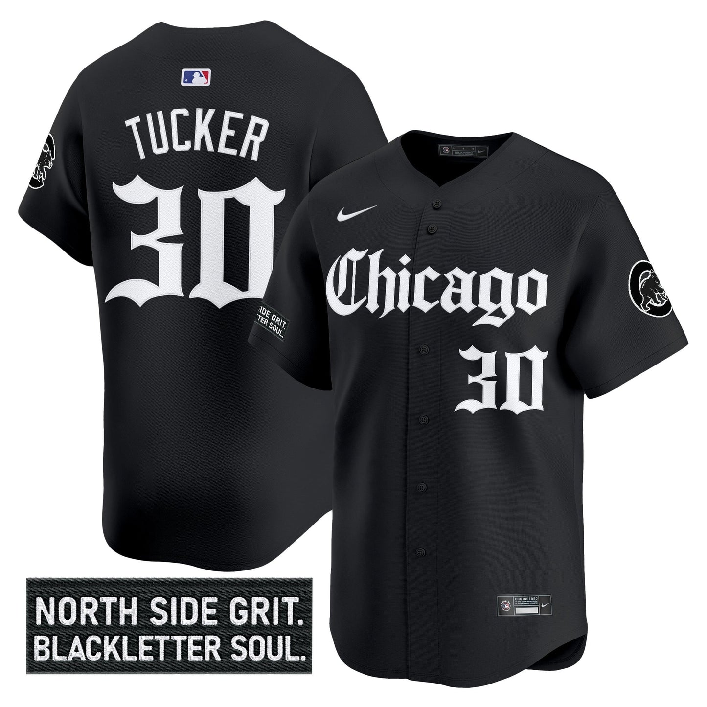 Men's Chicago Cubs 'Gothic North Side Edition' Vapor Premier Limited Jersey V2 - All Stitched