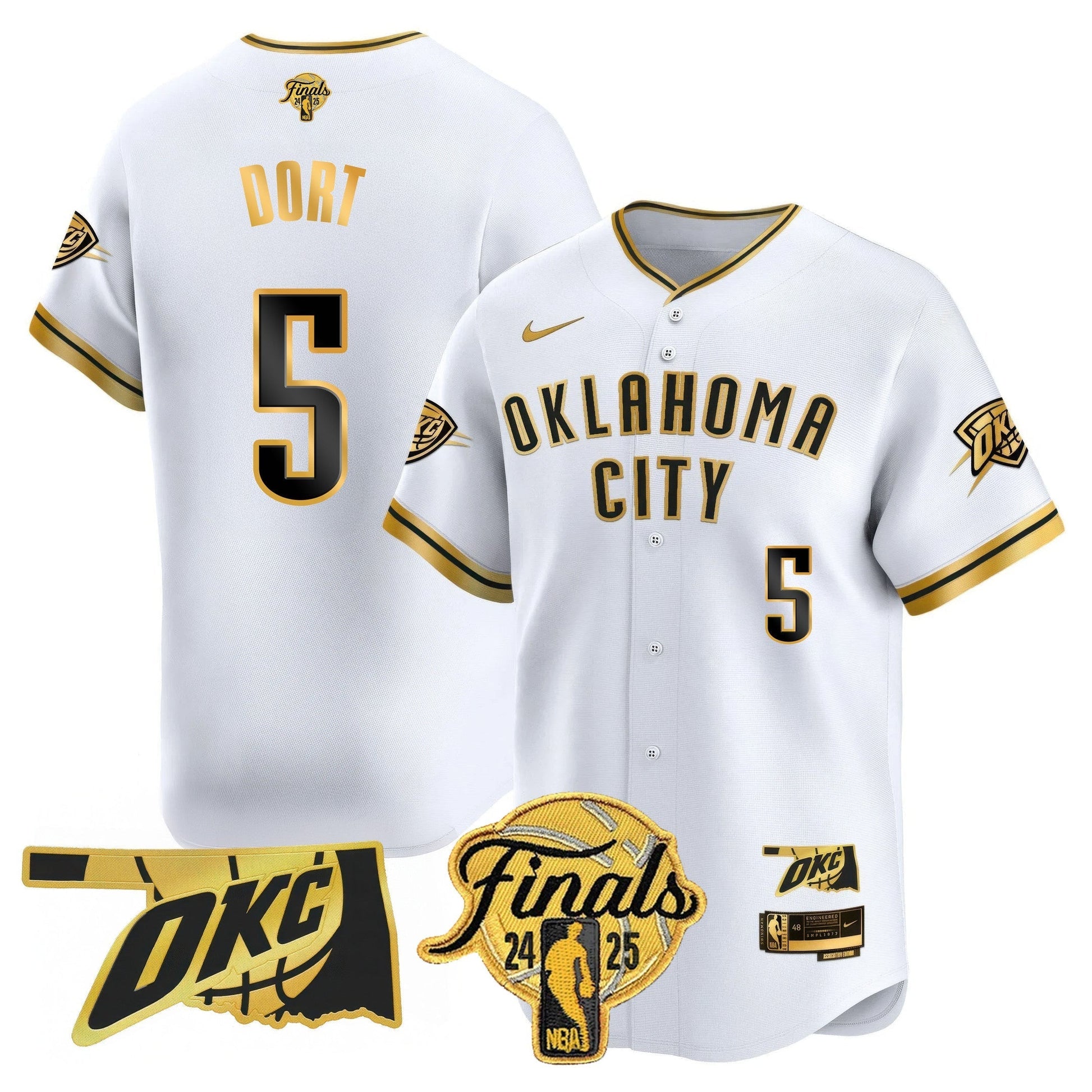 Oklahoma City Thunder Baseball Jersey - Final Patch - All Stitched
