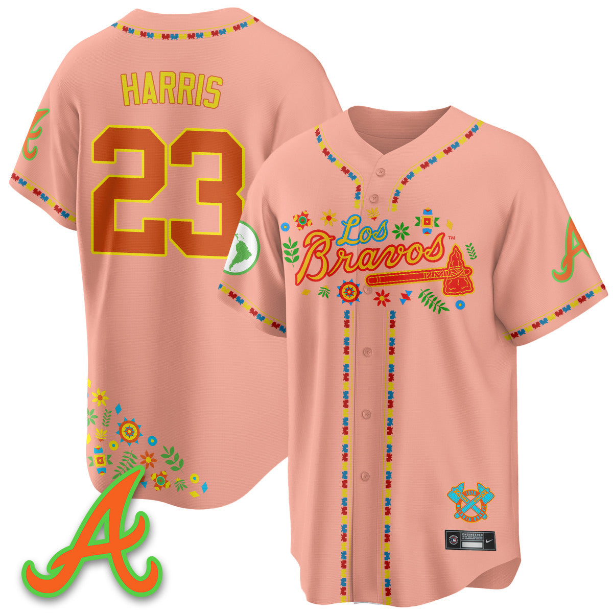 Men's Atlanta Braves 2025 "Los Bravos" Jersey - All Stitched