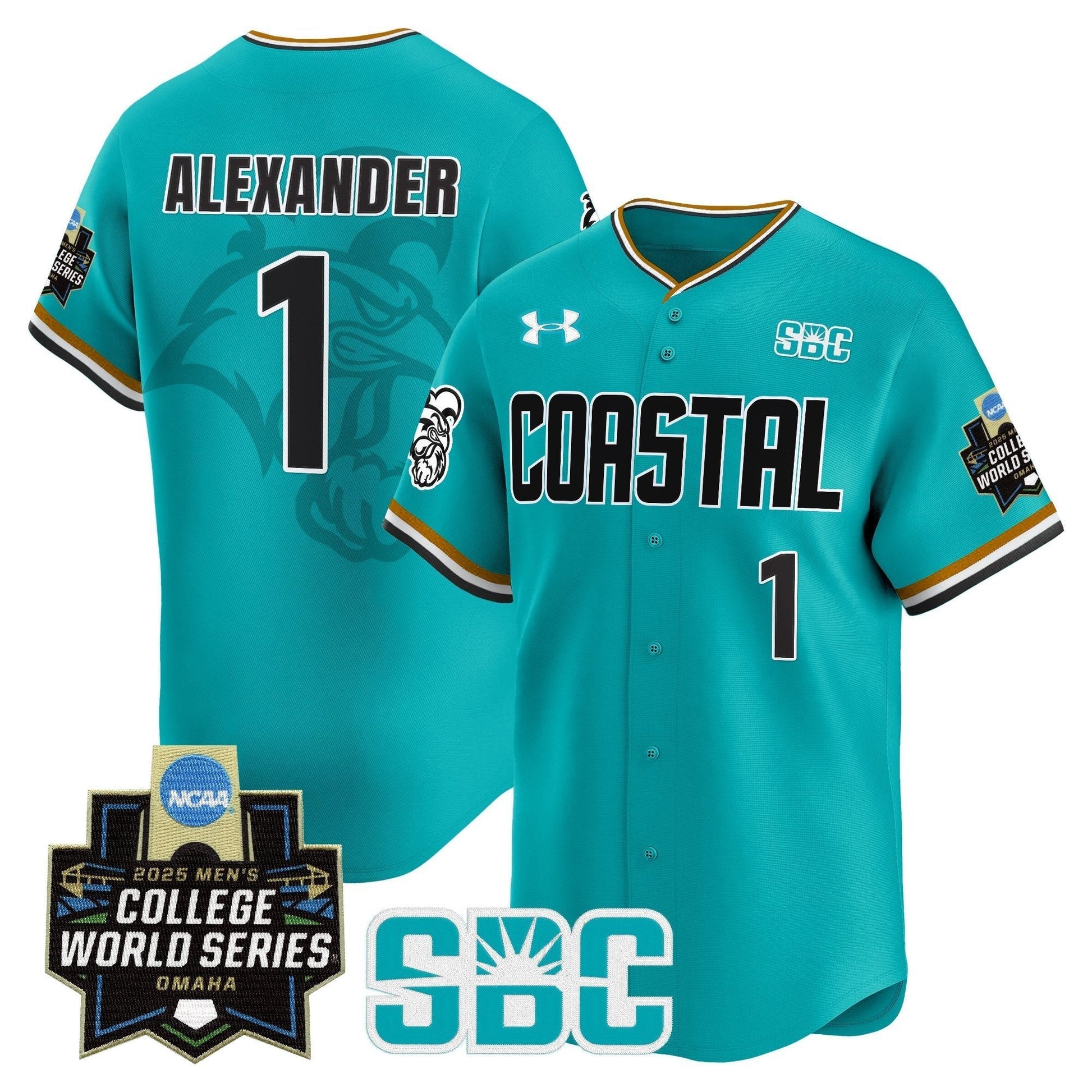 Men's Coastal Carolina Chanticleers 2025 World Series Vapor Premier Limited Jersey - All Stitched