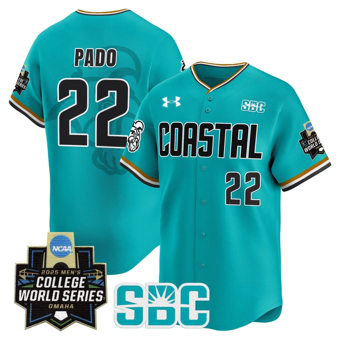 Men's Coastal Carolina Chanticleers 2025 World Series Vapor Premier Limited Jersey - All Stitched