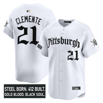 Men's Pittsburgh Pirates 'Gothic Steel City Edition' Vapor Premier Limited Jersey - All Stitched