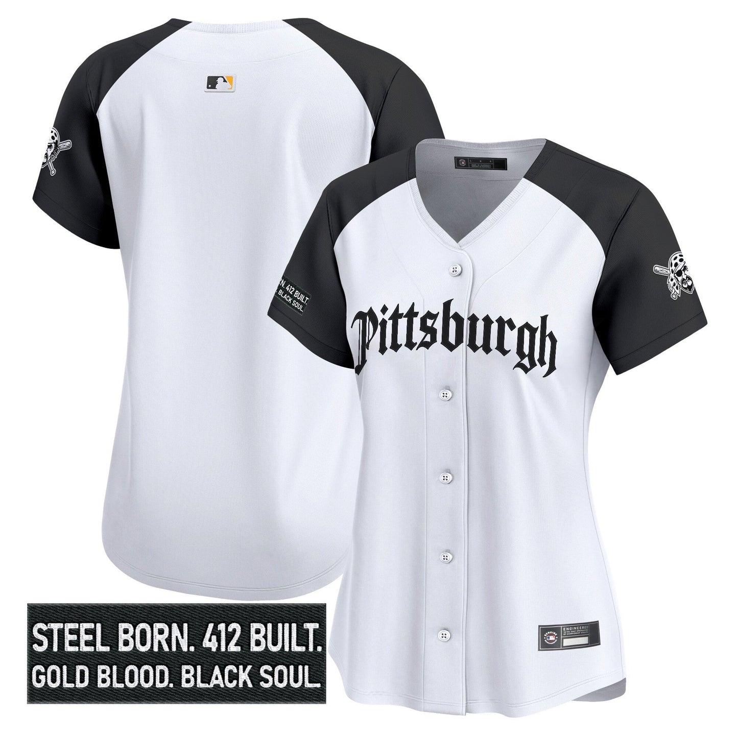 Women's Pittsburgh Pirates 'Gothic Steel City Edition' Vapor Premier Limited Jersey - All Stitched