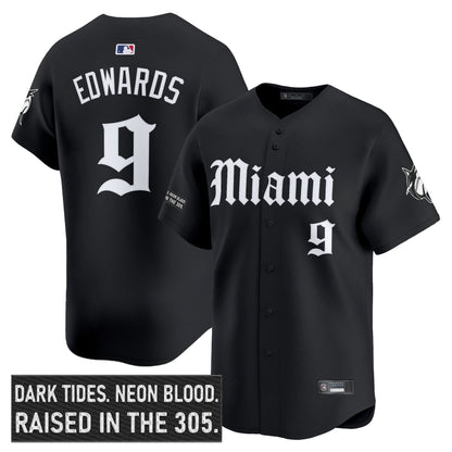 Men's Miami Marlins 'Gothic Vice Edition' Vapor Premier Limited Jersey - All Stitched