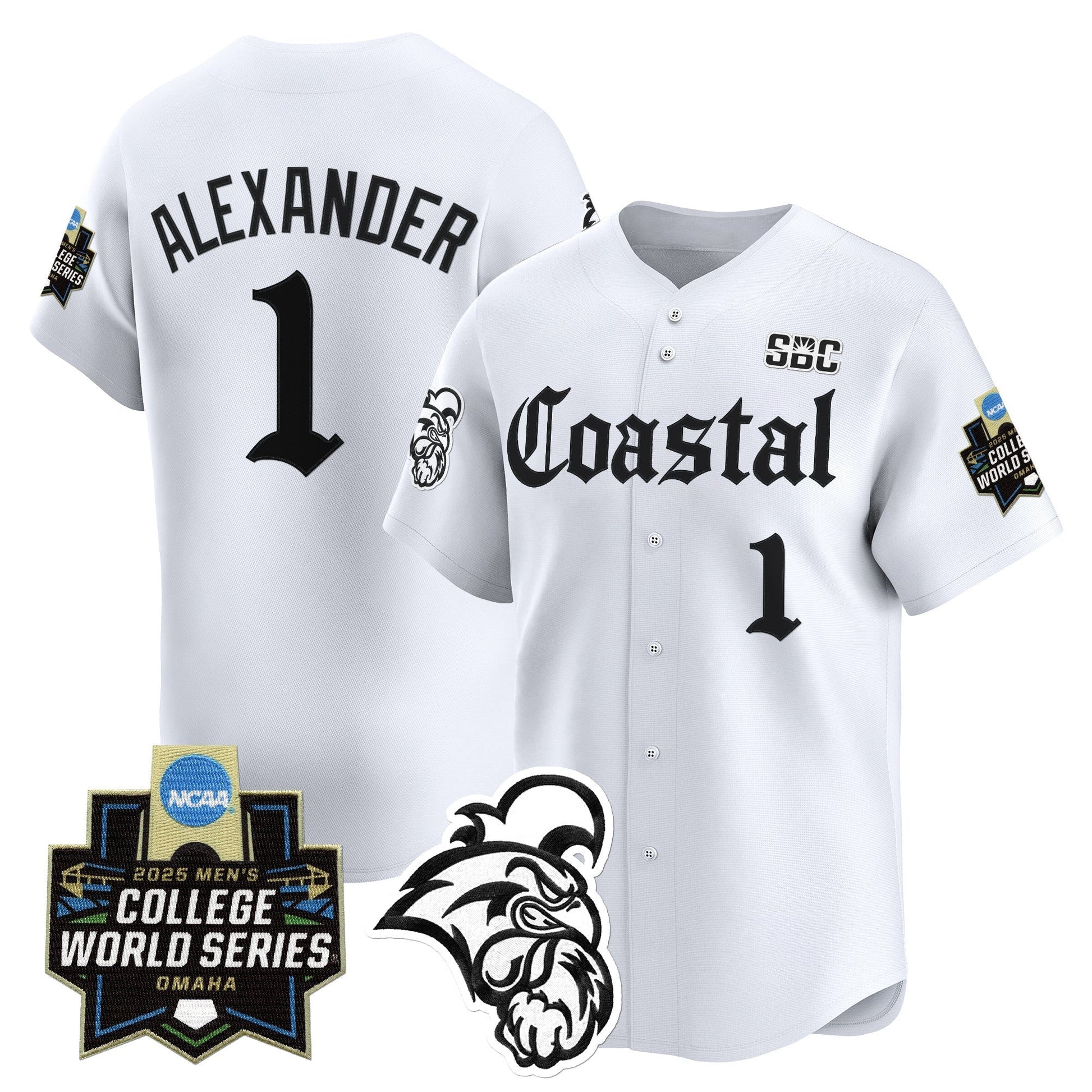Men's Coastal Carolina Chanticleers 2025 World Series 'Gothic Coastline Edition' Vapor Premier Limited Jersey - All Stitched