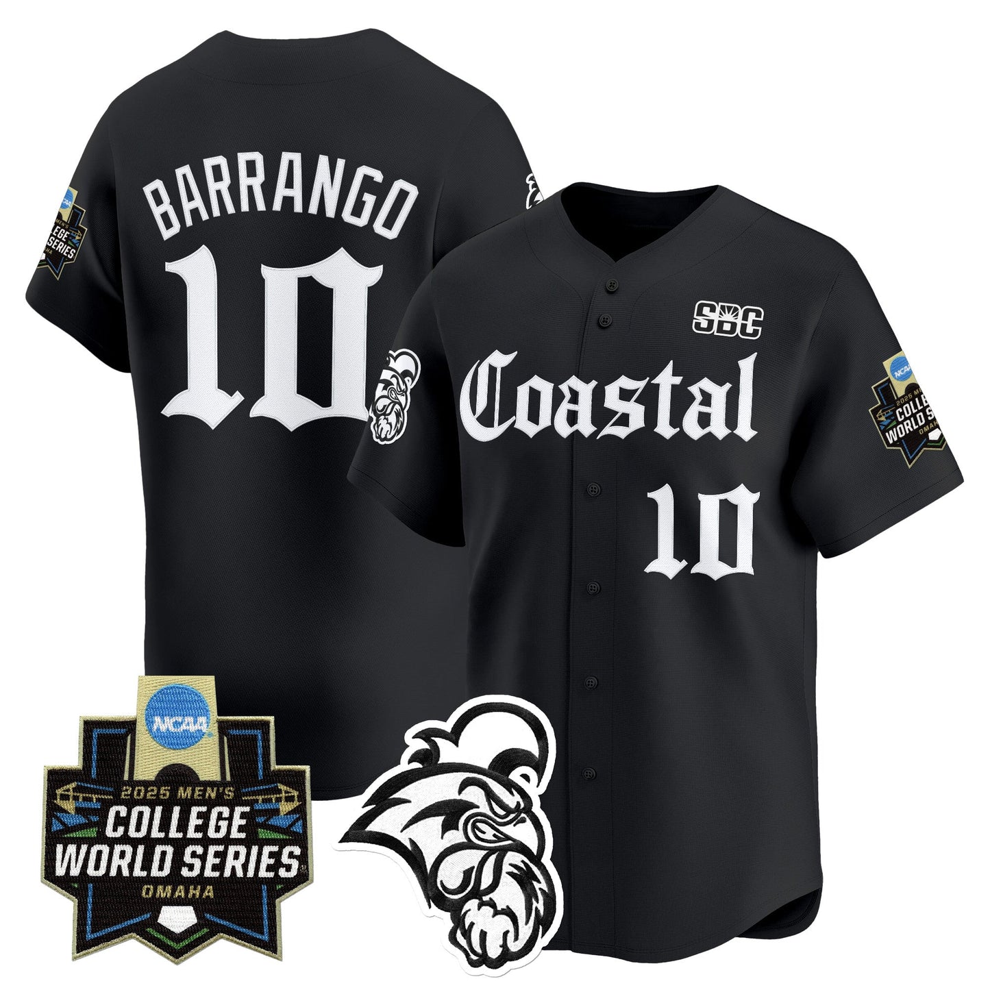 Men's Coastal Carolina Chanticleers 2025 World Series 'Gothic Coastline Edition' Vapor Premier Limited Jersey - All Stitched