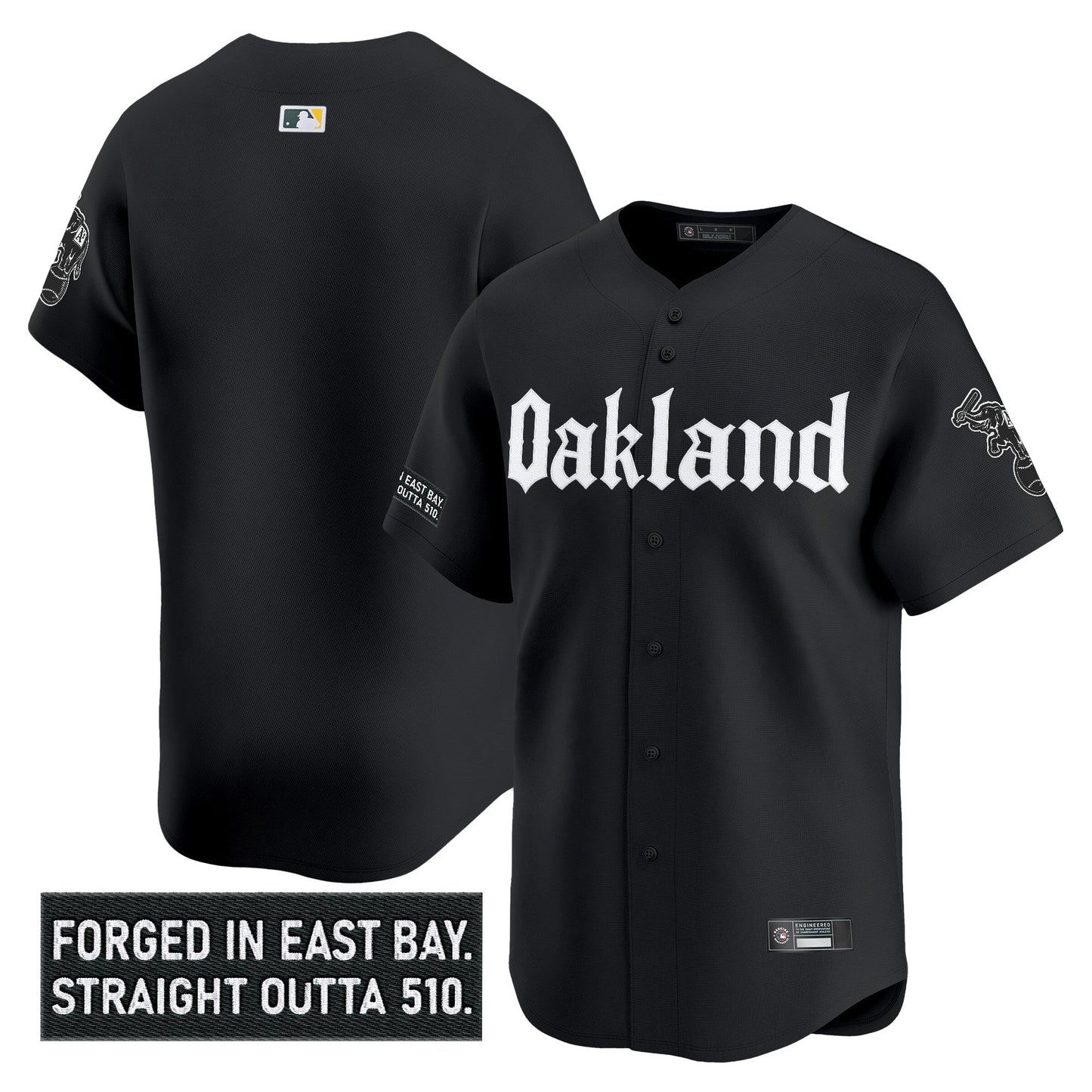 Men's Oakland Athletics 'Gothic East Bay Edition' Vapor Premier Limited Jersey - All Stitched