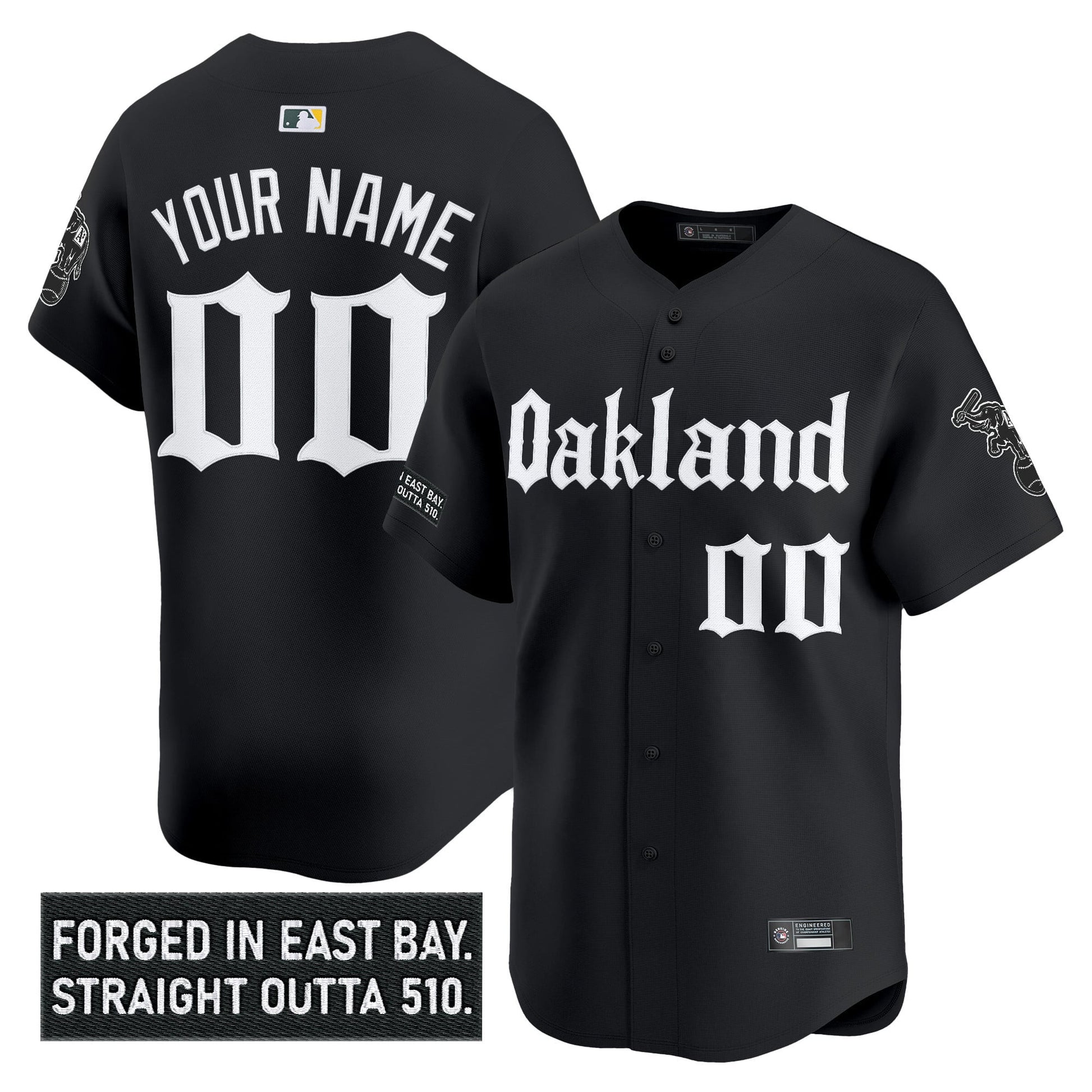 Oakland Athletics 'Gothic East Bay Edition' Vapor Premier Limited Custom Jersey - All Stitched