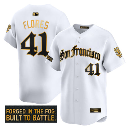Men's San Francisco Giants 'Gothic Fog Edition' Gold Vapor Premier Limited Jersey - All Stitched
