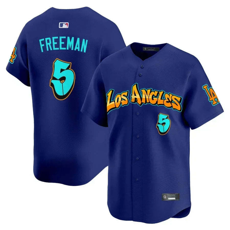 Men's Los Angeles Dodgers 'Graffiti Street Style Edition' Vapor Premier Limited Jersey - All Stitched