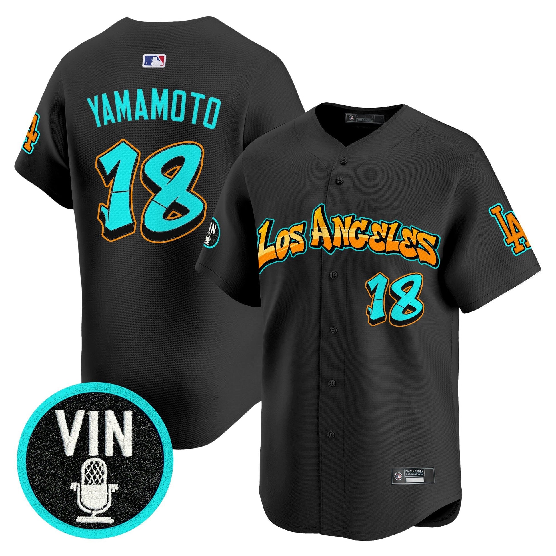 Men's Los Angeles Dodgers 'Graffiti Street Style Edition' Vapor Premier Limited Jersey - All Stitched