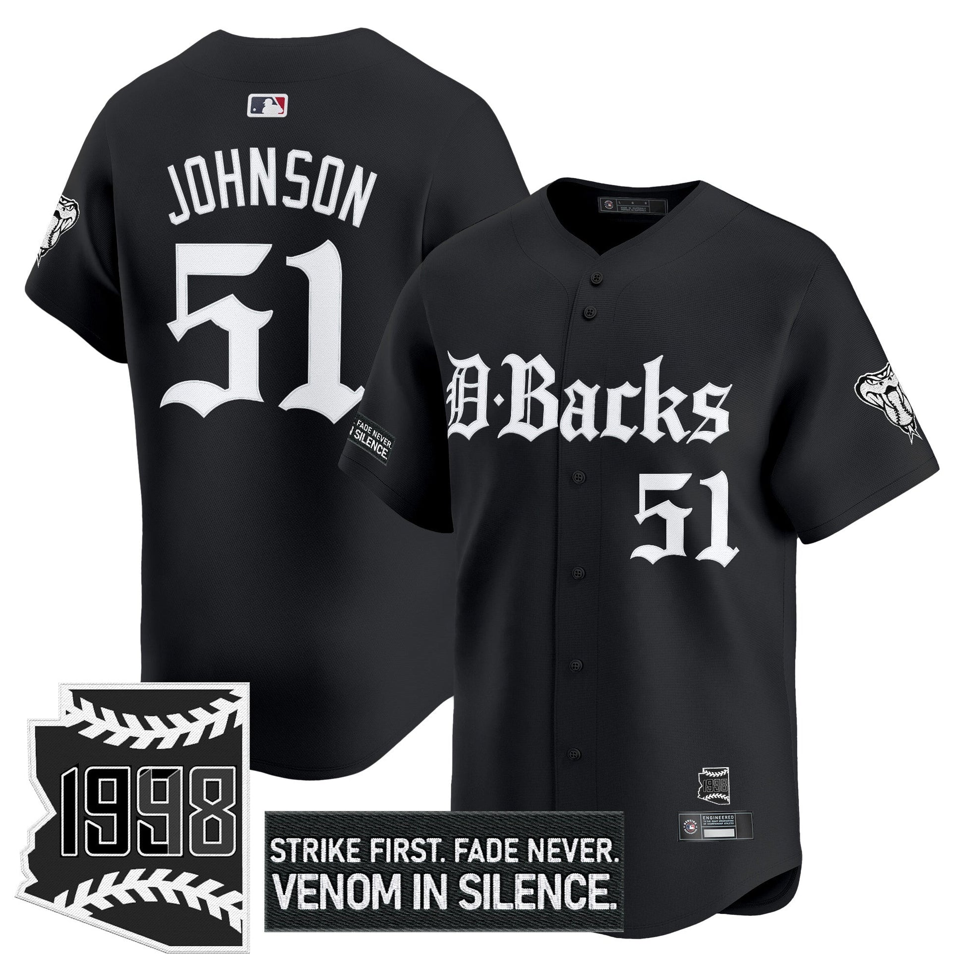 Men's Arizona Diamondbacks 'Gothic Desert Fang Edition' Vapor Premier Limited Jersey V2 - All Stitched