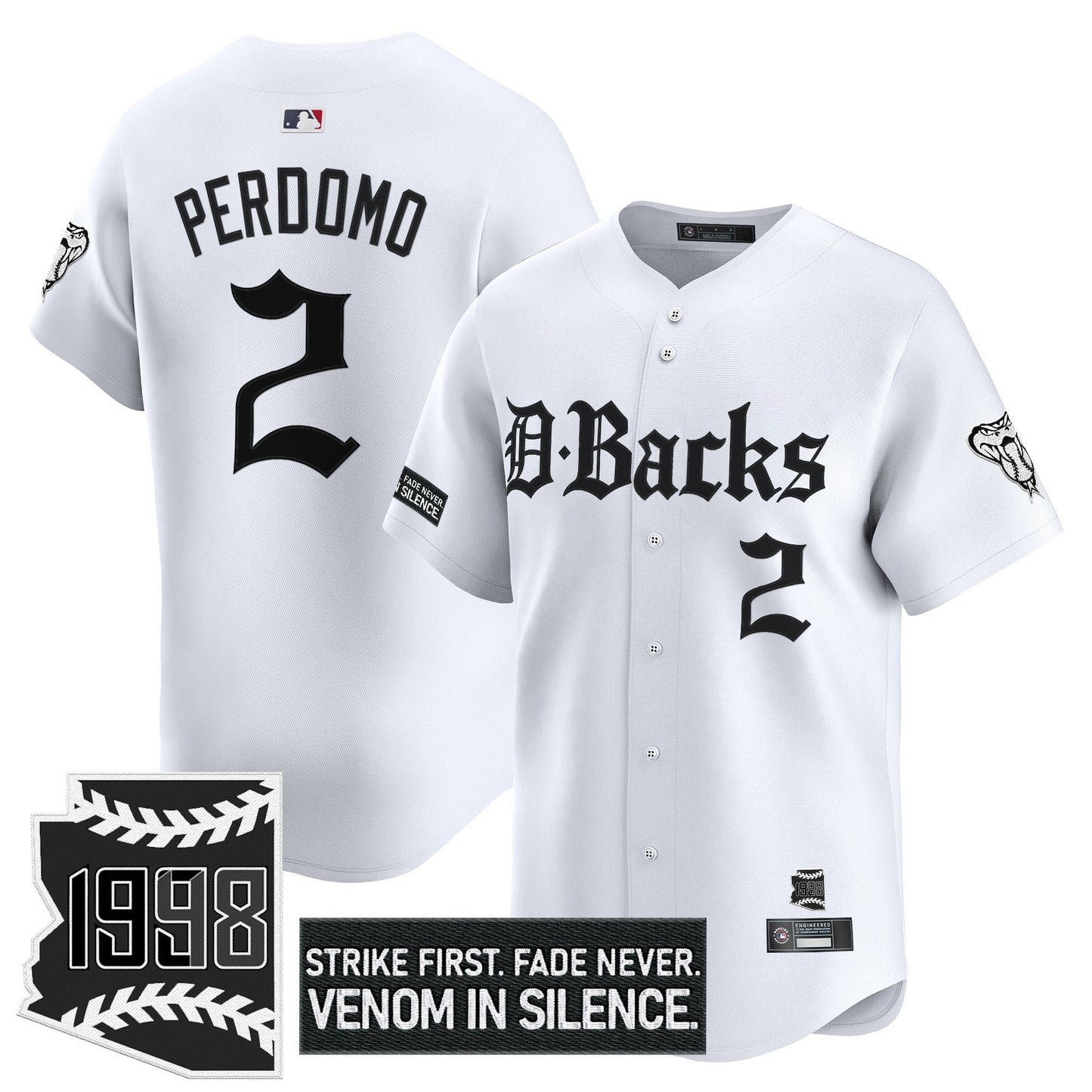 Men's Arizona Diamondbacks 'Gothic Desert Fang Edition' Vapor Premier Limited Jersey V2 - All Stitched