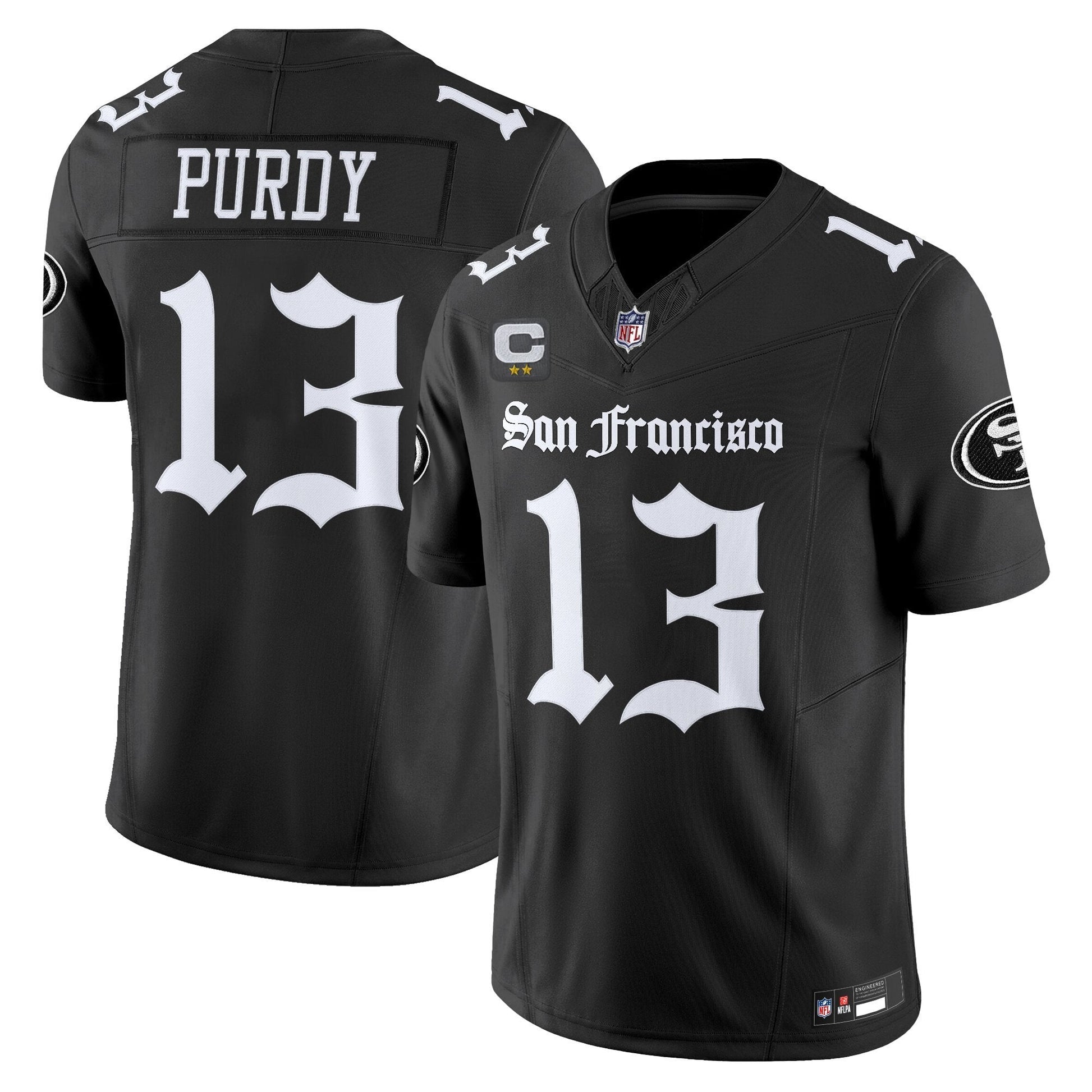 Men's San Francisco 49ers 'Gothic Edition' Vapor Limited Jersey - All Stitched