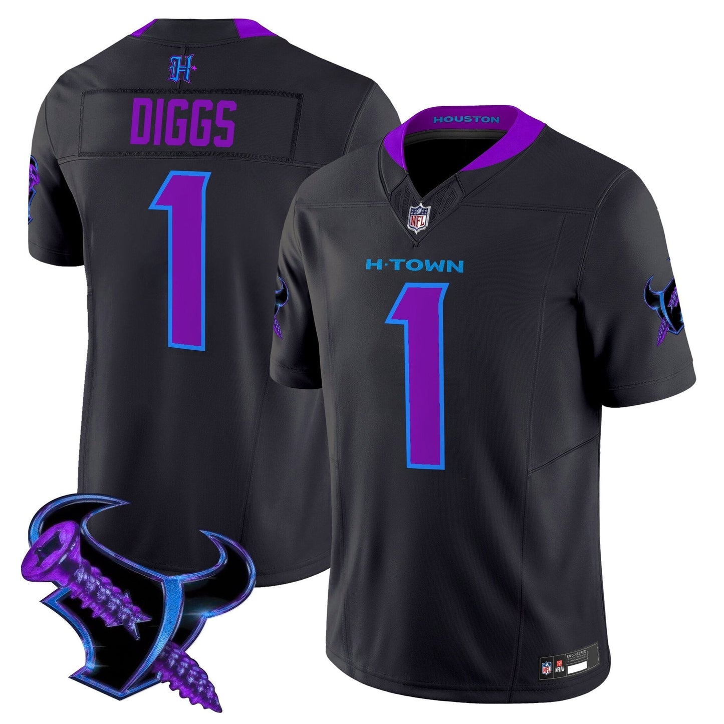 Men's Houston Texans 2025 DJ Screw Vapor Limited Jersey - All Stitched