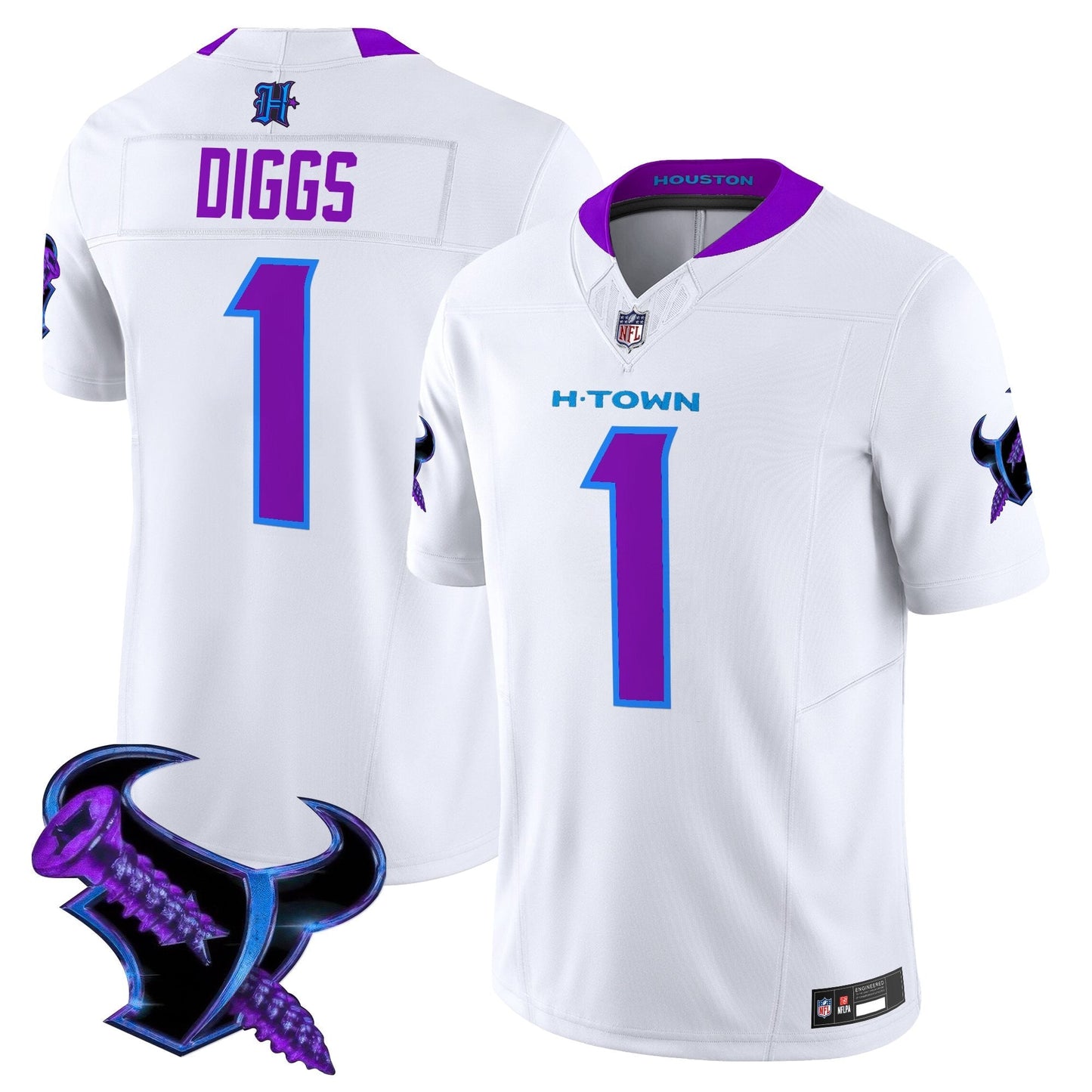 Men's Houston Texans 2025 DJ Screw Vapor Limited Jersey - All Stitched