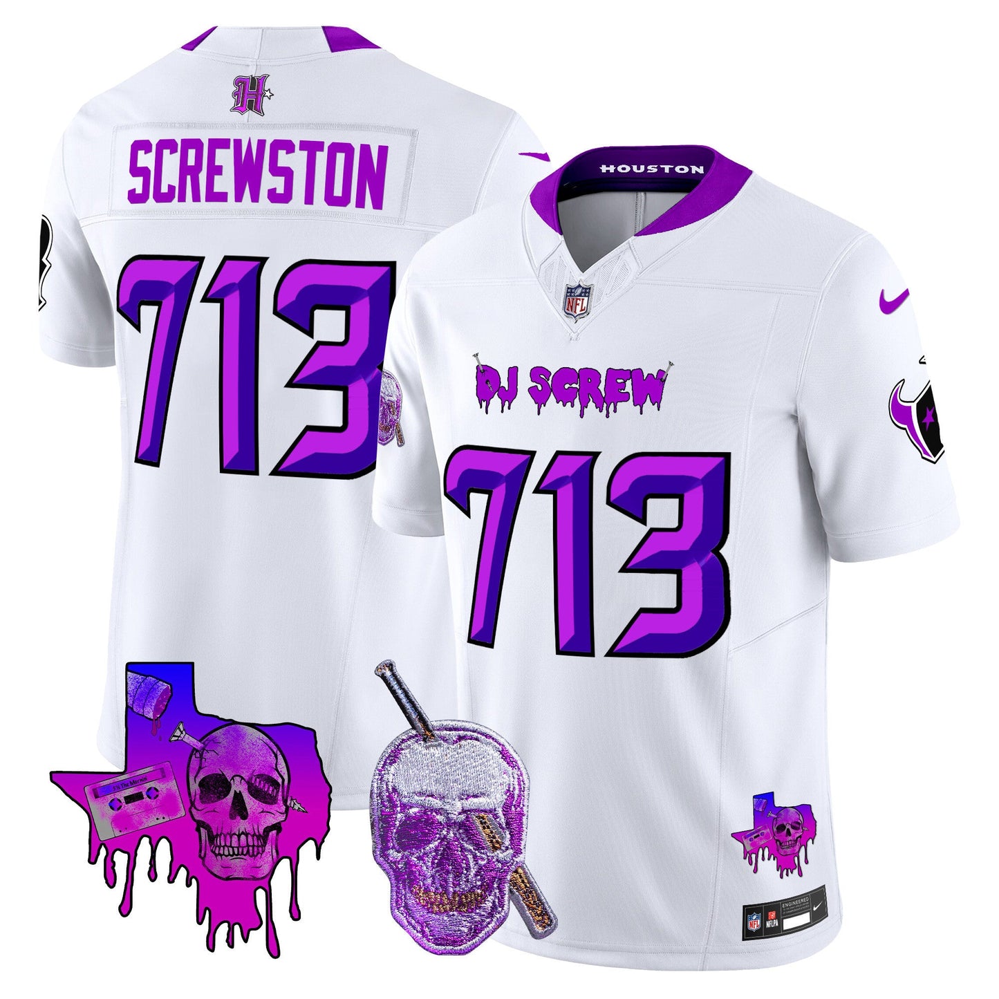 Men's Houston Texans DJ Screw Vapor Limited Jersey - All Stitched