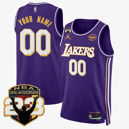 Custom LAL LeBron Jame 23 Seasons Patch Special Jersey - All Stitched