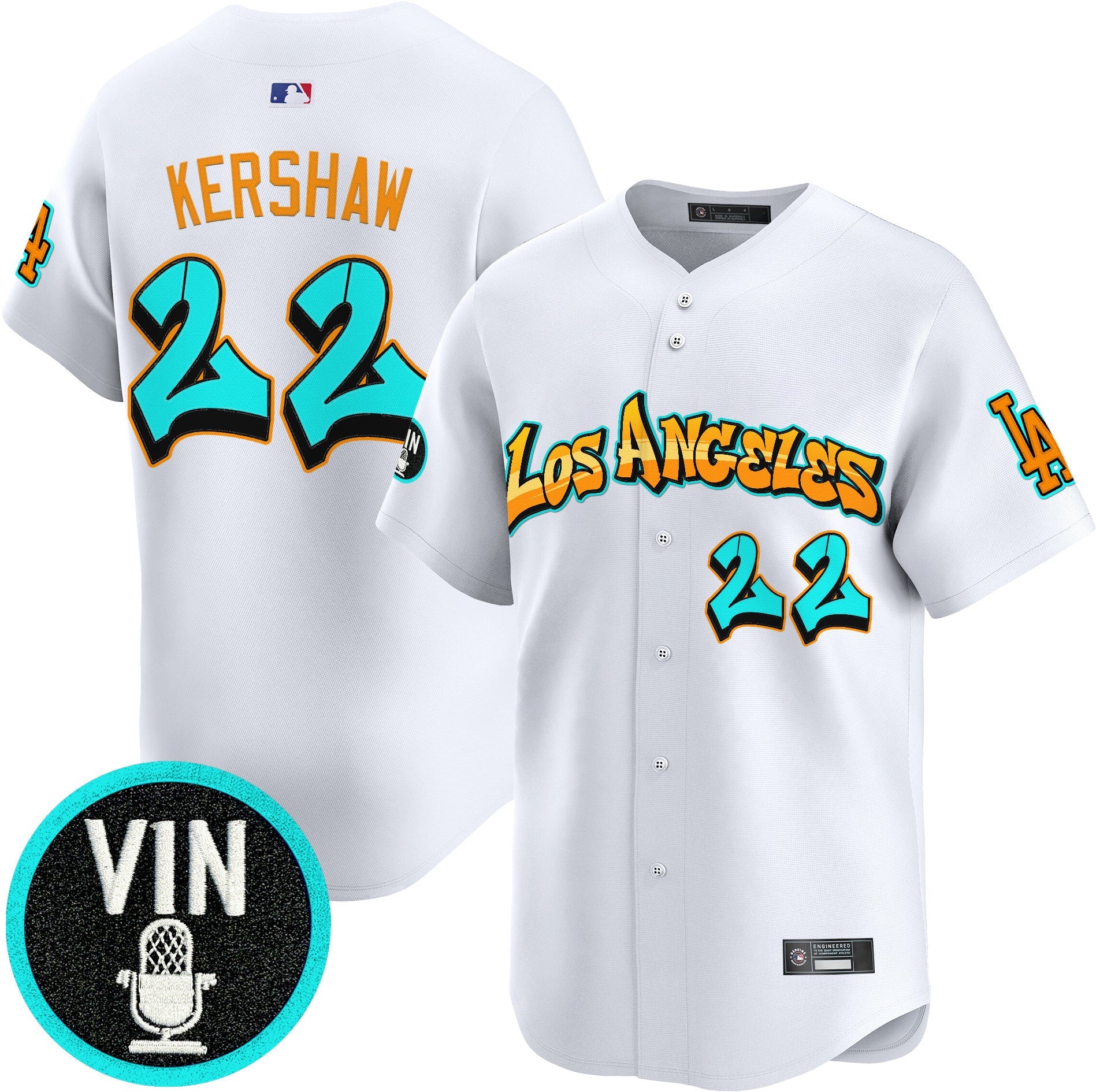 Men's Los Angeles Dodgers 'Graffiti Street Style Edition' Vapor Premier Limited Jersey - All Stitched