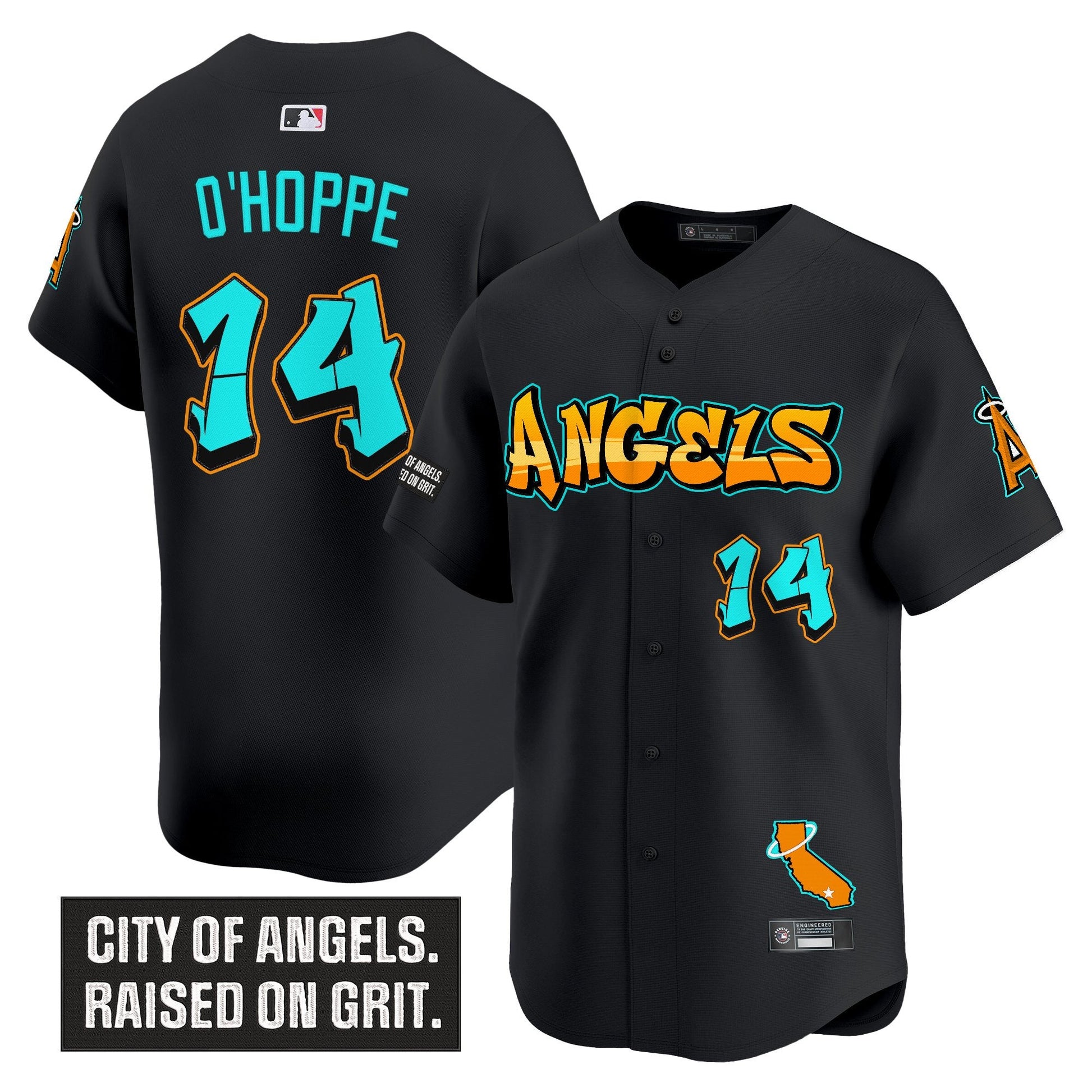 Men's Los Angeles Angels 'Graffiti Halo Drop Edition' Vapor Premier Limited Jersey - All Stitched