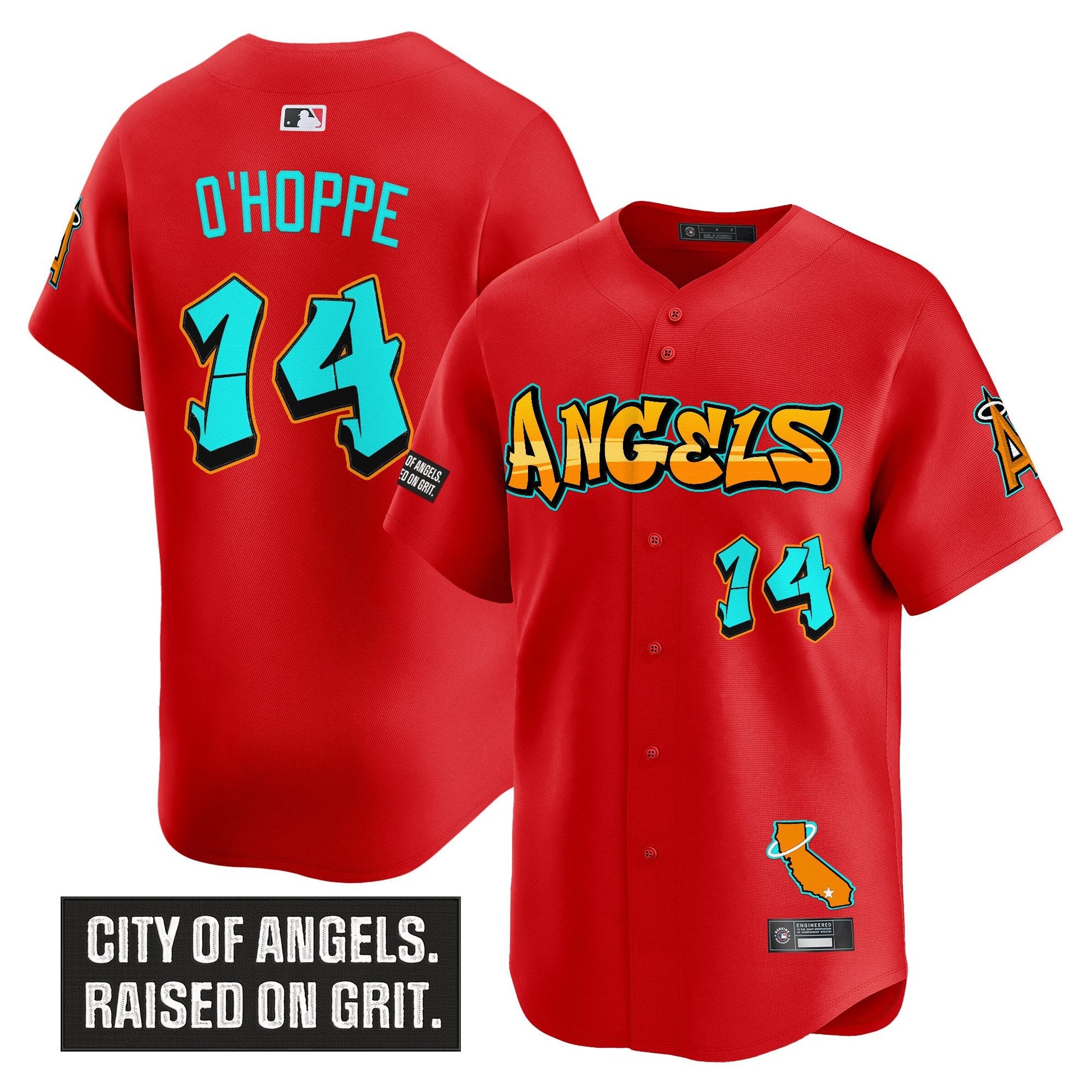 Men's Los Angeles Angels 'Graffiti Halo Drop Edition' Vapor Premier Limited Jersey - All Stitched
