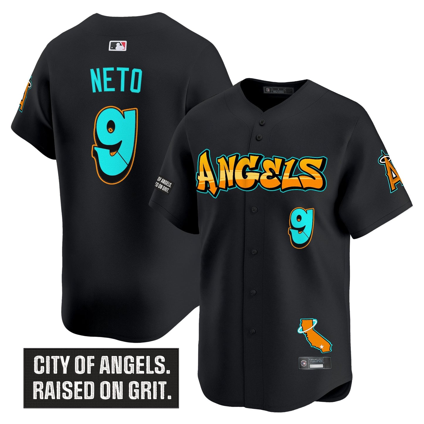 Men's Los Angeles Angels 'Graffiti Halo Drop Edition' Vapor Premier Limited Jersey - All Stitched