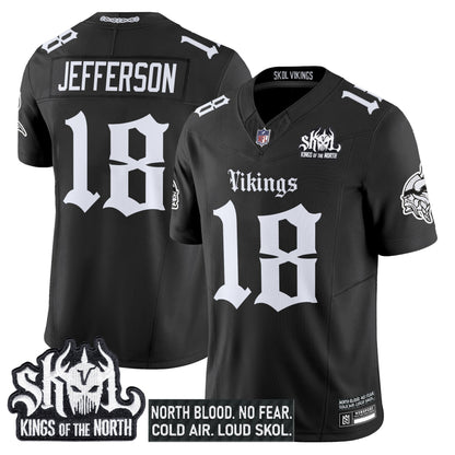 Men's Minnesota Vikings 'Gothic Norseblood Edition' Vapor Limited Jersey - All Stitched