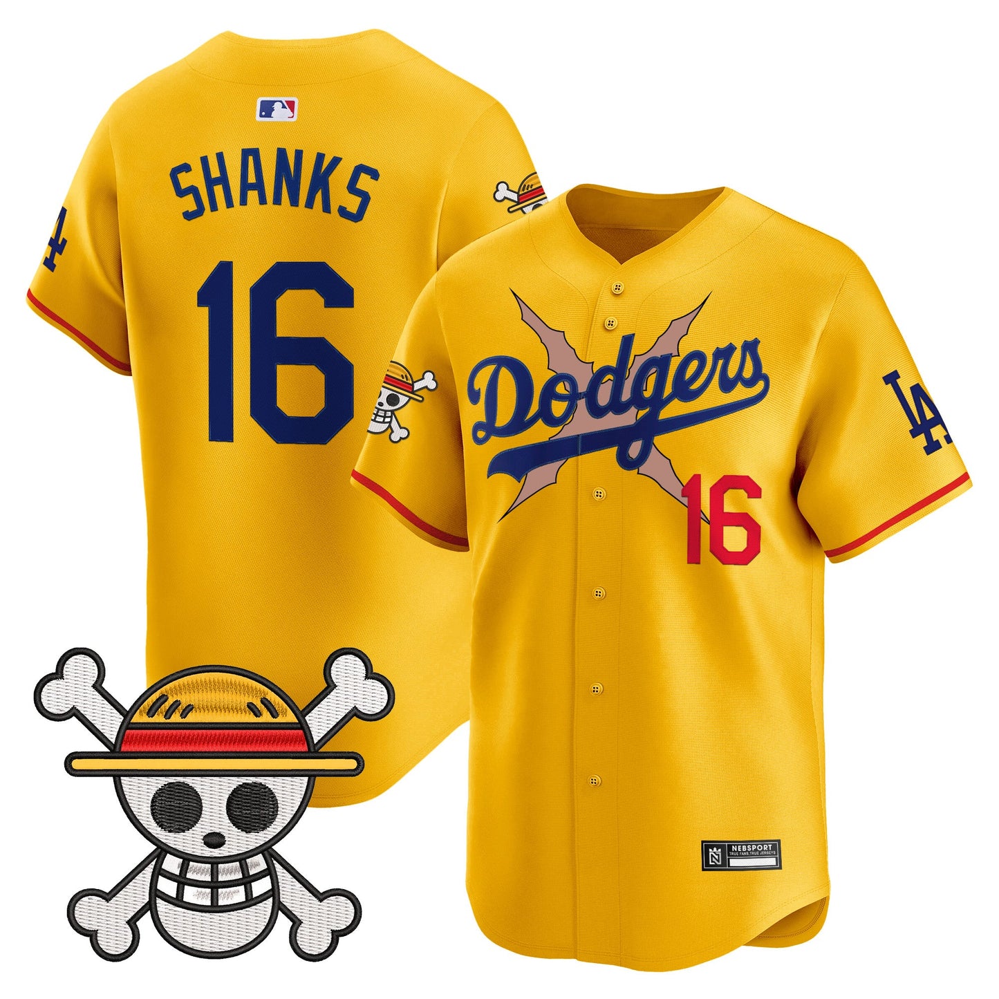 Men's Los Angeles Dodgers x One Piece Vapor Premier Limited Jersey - Stitched