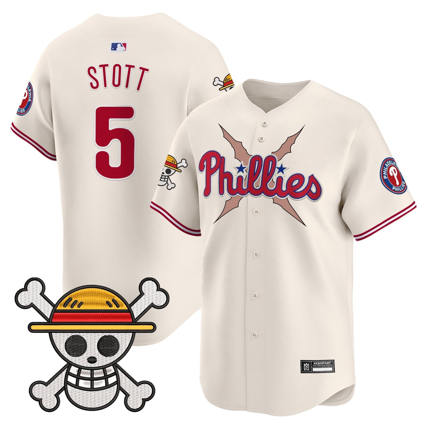 Men's Philadelphia Phillies x One Piece 2025 Vapor Premier Limited Jersey - All Stitched