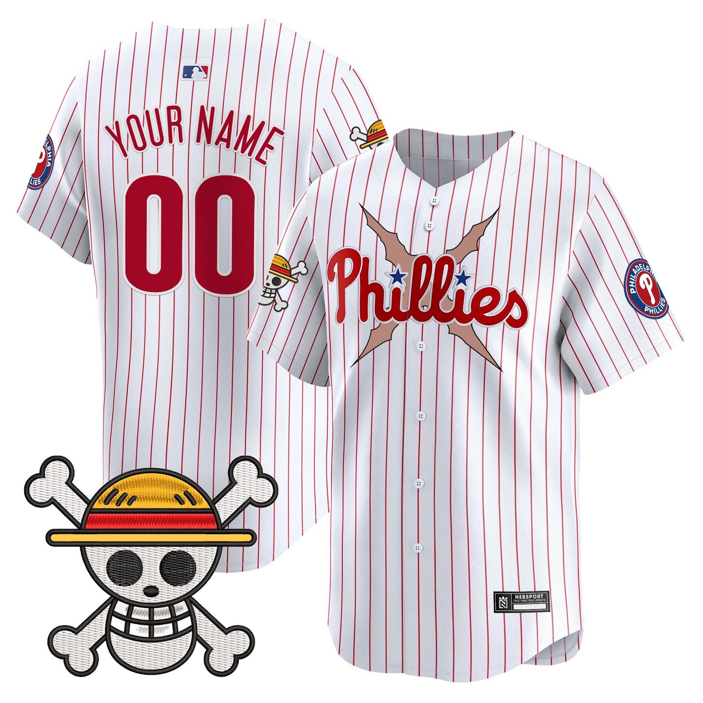 Philadelphia Phillies x One Piece 2025 Vapor Premier Limited Custom Jersey - All Stitched