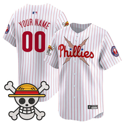 Philadelphia Phillies x One Piece 2025 Vapor Premier Limited Custom Jersey - All Stitched