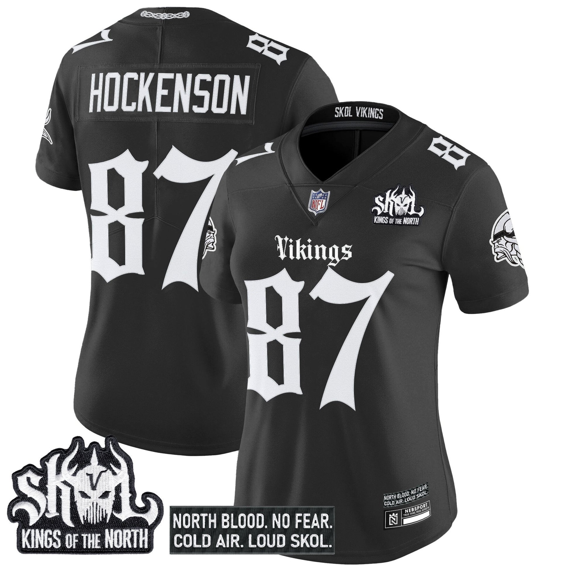 Women's Minnesota Vikings 'Gothic Norseblood Edition' Vapor Limited Jersey - All Stitched