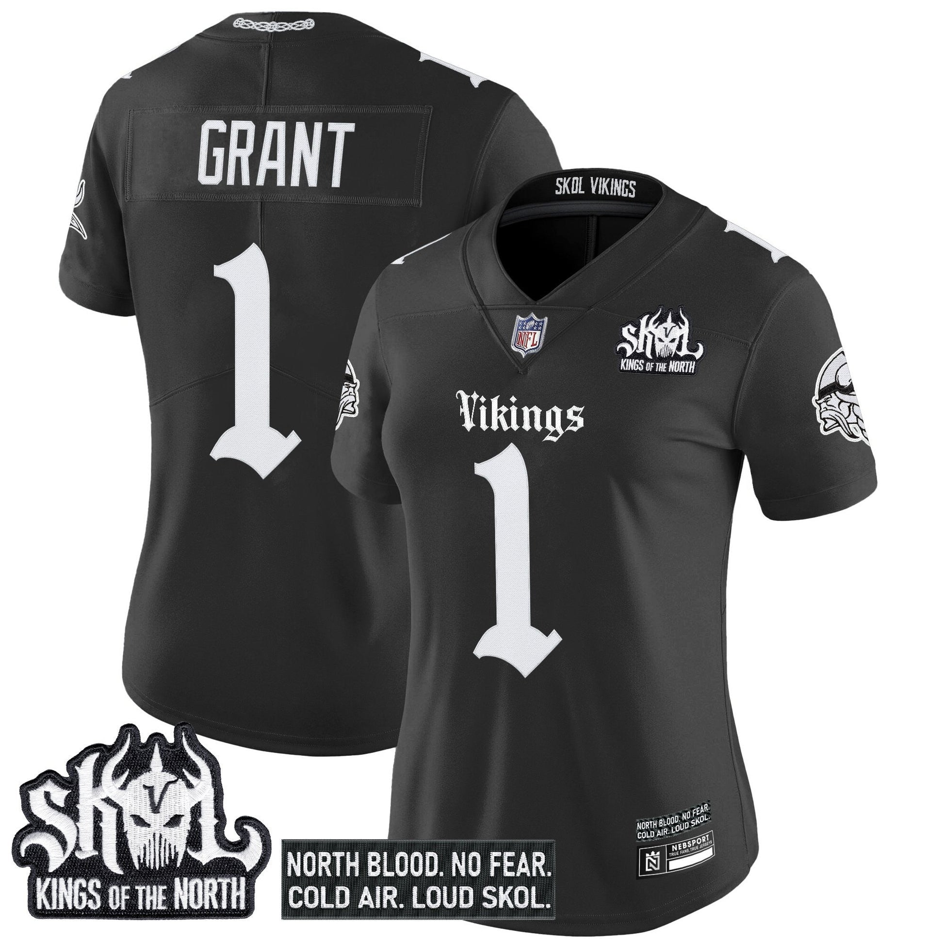 Women's Minnesota Vikings 'Gothic Norseblood Edition' Vapor Limited Jersey - All Stitched