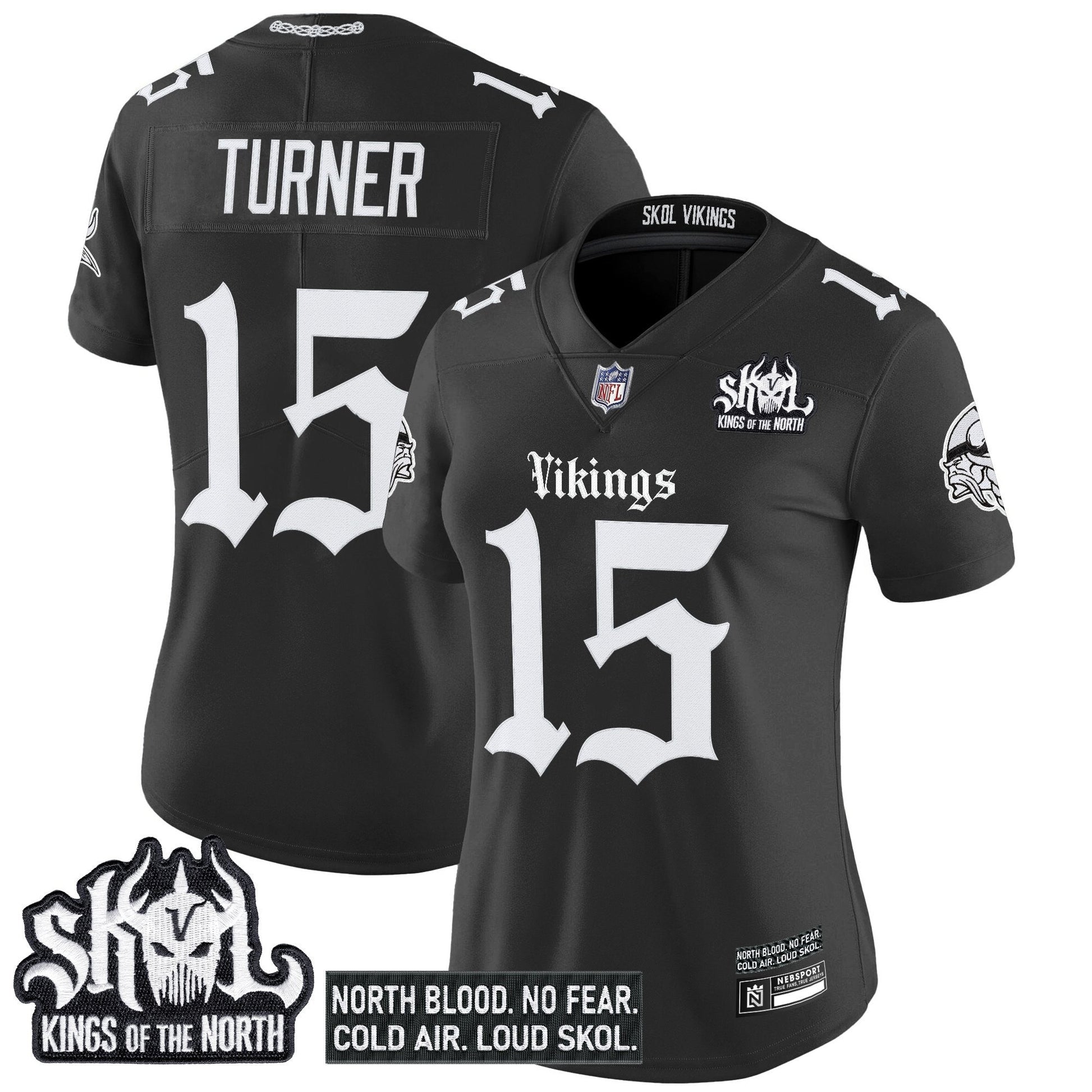 Women's Minnesota Vikings 'Gothic Norseblood Edition' Vapor Limited Jersey - All Stitched