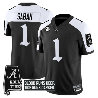 Men's Alabama Crimson Tide 'Gothic Bama Blood Edition' Vapor Limited Jersey - All Stitched
