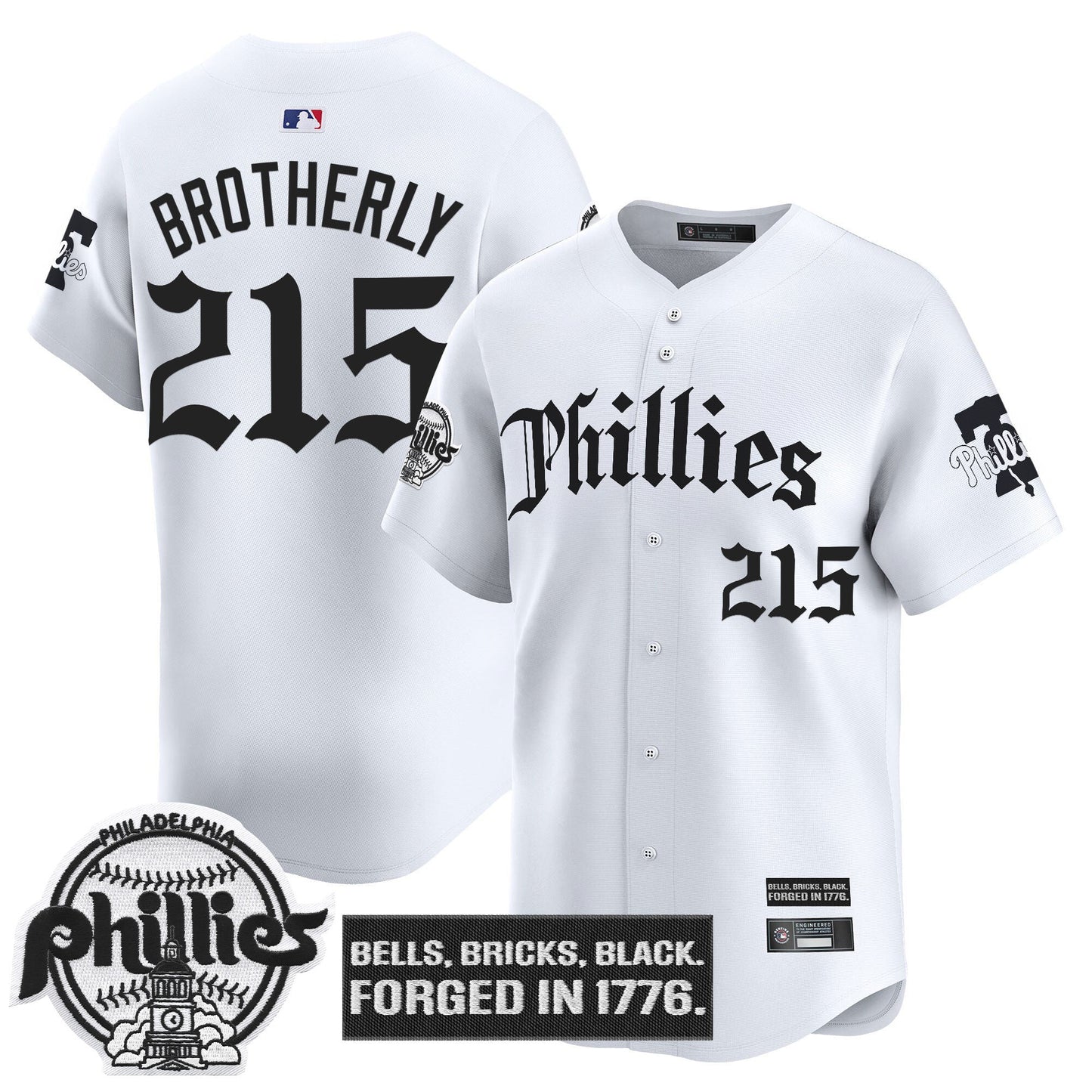 Men's Philadelphia Phillies 'Gothic Liberty Edition' Vapor Premier Limited Jersey - All Stitched