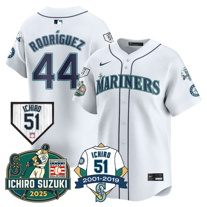SEA Ichiro Number Retirement Jersey - All Stitched