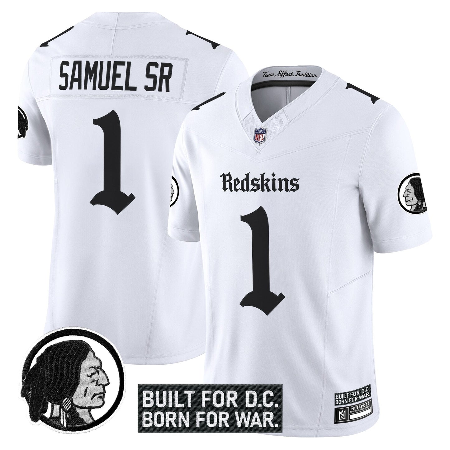 Men's Washington Redskins 'Gothic Capital Edition' Vapor Limited Jersey V2 - All Stitched