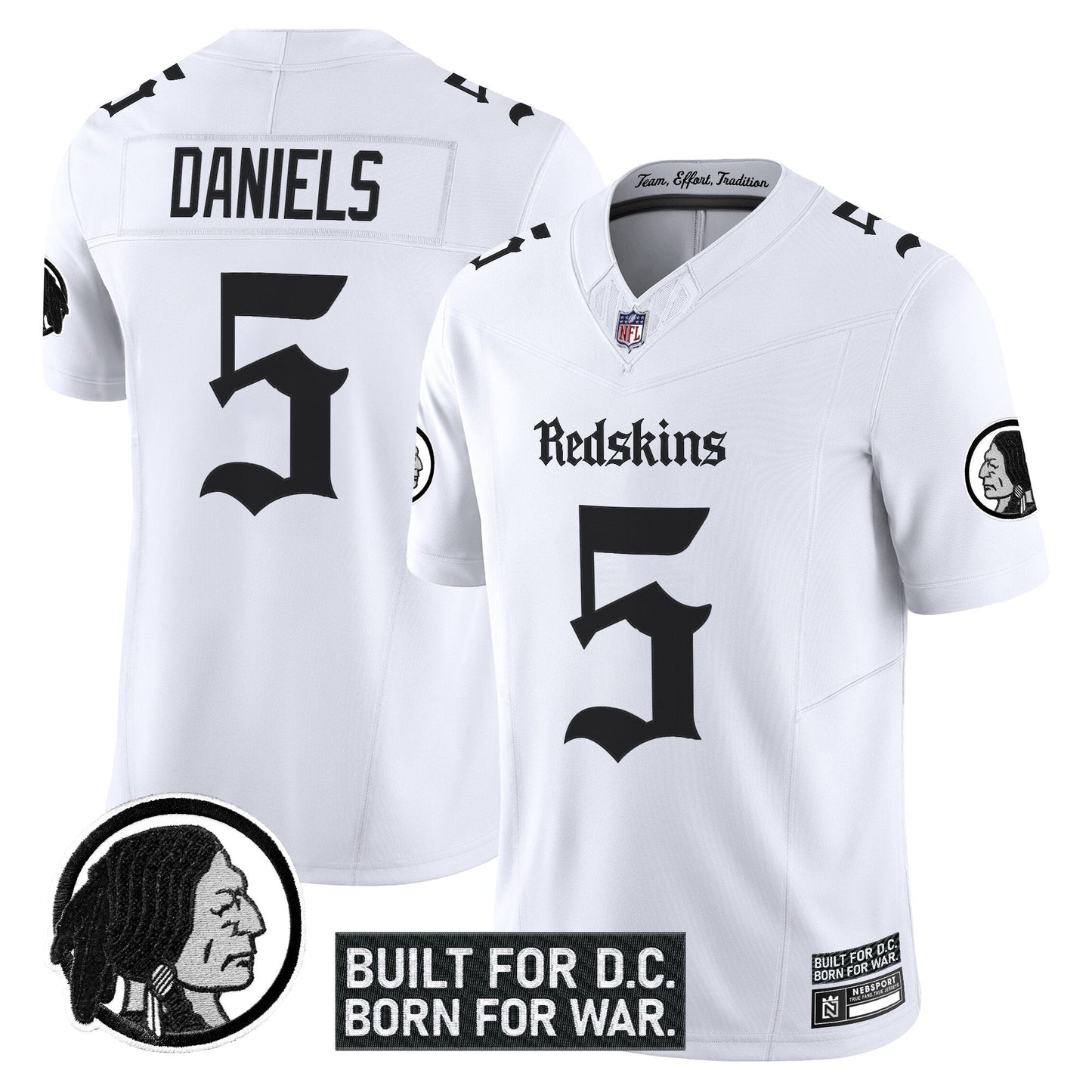 Men's Washington Redskins 'Gothic Capital Edition' Vapor Limited Jersey V2 - All Stitched