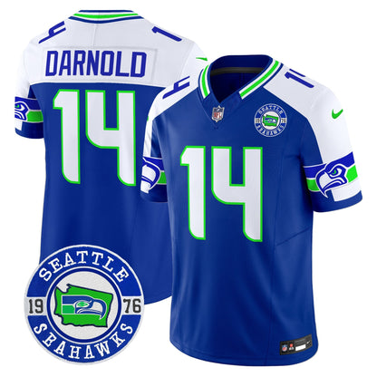 Men's Seahawks 2025 Seattle Est. 1976 Patch Vapor Limited Jersey - All Stitched