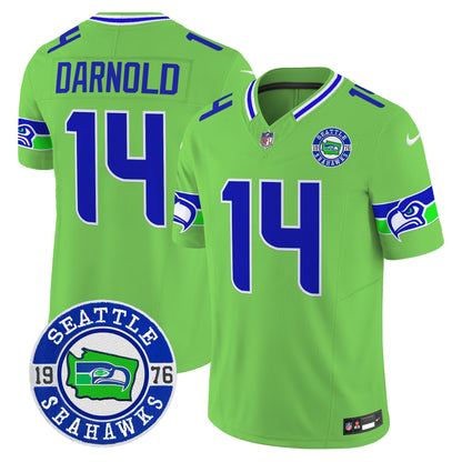 Men's Seahawks 2025 Seattle Est. 1976 Patch Vapor Limited Jersey - All Stitched