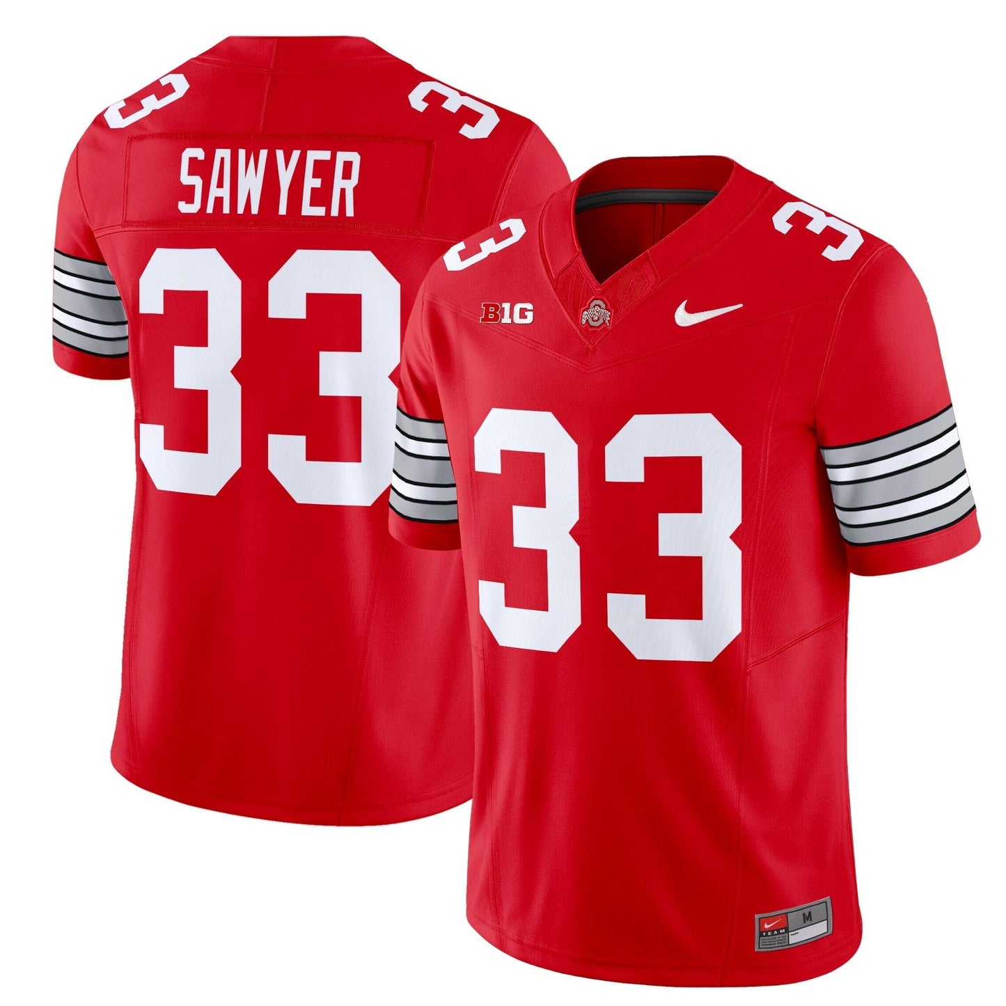 Men's Ohio State Buckeyes 'Heritage Stripe' 2025/26 Vapor Limited Jersey - All Stitched
